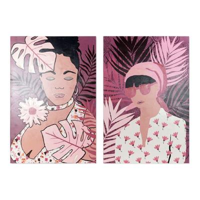 Schilderij DKD Home Decor African Koloniaal 80 x 3 x 120 cm Afrikaanse (2 Stuks)