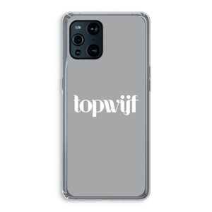 Topwijf Grijs Wit: Oppo Find X3 Pro Transparant Hoesje