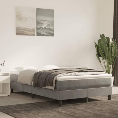 Bedframe zonder matras 120x200 cm fluweel lichtgrijs