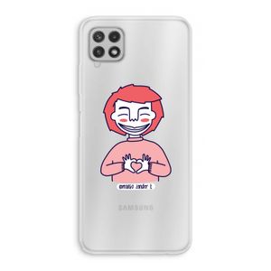 Hartje: Samsung Galaxy A22 4G Transparant Hoesje