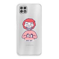 Hartje: Samsung Galaxy A22 4G Transparant Hoesje