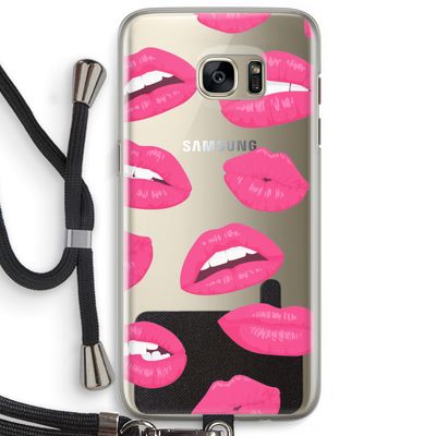 Bite my lip: Samsung Galaxy S7 Edge Transparant Hoesje met koord