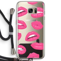 Bite my lip: Samsung Galaxy S7 Edge Transparant Hoesje met koord