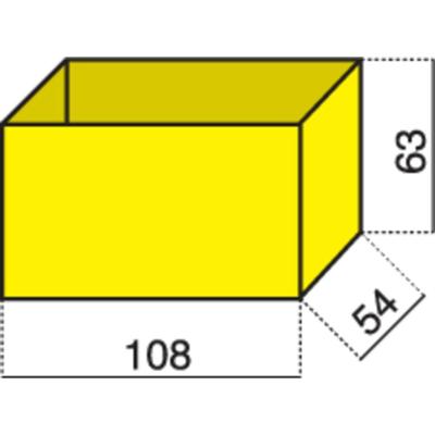 Hünersdorff Assortimentskoffer-inzet (l x b x h) 108 x 54 x 63 mm Aantal vakken: 1 1 stuk(s)