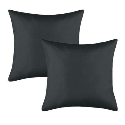 Stof Textile sierkussen Hawaii - 4x - antraciet - 40 x 40 cm - bank kussens - polyester