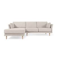 Kave Home - Gilma beige 3-zitsbank met links/rechts chaise longue met - thumbnail