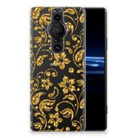 Sony Xperia Pro-I | TPU Case | Gouden Bloemen