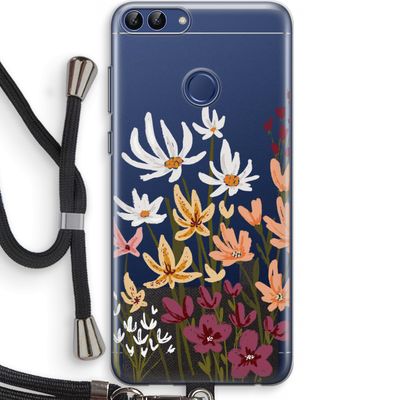 Painted wildflowers: Huawei P Smart (2018) Transparant Hoesje met koord