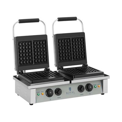 Wafelijzer - 2 x 2.000 watt - rechthoekig