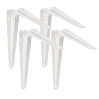 AMIG Plankdrager/planksteun van metaal - 4x - gelakt wit - H200 x B150 mm