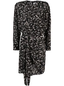 MARANT ÉTOILE robe courte Dulce à fleurs imprimées - Noir