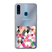 Gekleurde driehoekjes: Samsung Galaxy A20s Transparant Hoesje