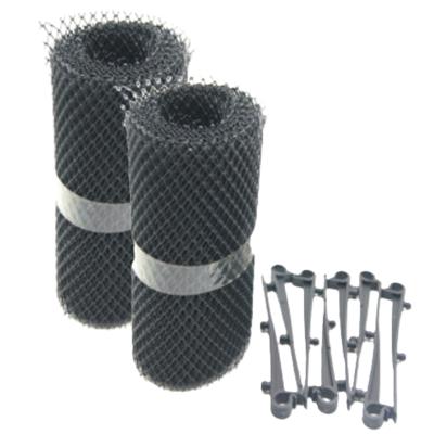 Dakgootbescherming - zwart - 12 meter - kunststof - bladeren - inc. haken