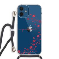 Kusjes: iPhone 12 Transparant Hoesje met koord