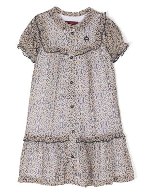 Aigner Kids robe volantée à pois - Multicolore
