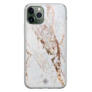 iPhone 11 Pro siliconen hoesje - Marmer goud