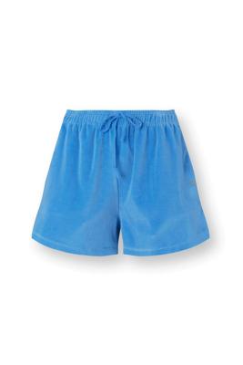 Pip Studio Bisou Korte Broek Velvet Blauw S