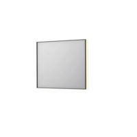 Spiegel INK SP32 90x4x80 cm Incl. Indirect LED-Verlichting Rondom en Spiegelverwarming Mat Zwart