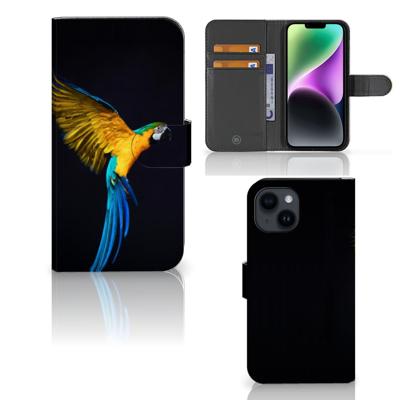 iPhone 15 | Telefoonhoesje | Met pasjeshouder | Papegaai