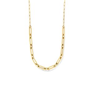 Ketting Paperclipschakel staal goudkleurig 8 mm 43 + 3 cm