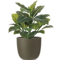 Groene Philodendron kunstplant 49 cm in bloempot groen Dia 14.5 cm