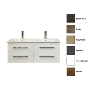 Onderkast Sanicare Q14 4 Laden Chromen Greep Soft-Close 121x46 cm Belluno-Eiken Sanicare