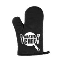 Vaderdag cadeau BBQ handschoen Masterchef zwart - Ovenwanten