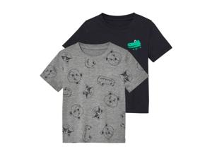 lupilu 2 kinder T-shirts (Donkerblauw/grijs, 110/116)