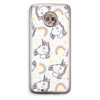 Rainbow Unicorn: Motorola Moto G6 Transparant Hoesje