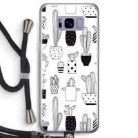 Cactusmotief: Samsung Galaxy S8 Transparant Hoesje met koord Cactusmotief: Samsung Galaxy S8 Transparant Hoesje met koord