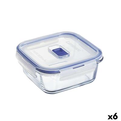 Hermetische Lunchtrommel Luminarc Pure Box Active 760 ml Tweekleurig Glas (6 Stuks)