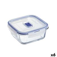 Hermetische Lunchtrommel Luminarc Pure Box Active 760 ml Tweekleurig Glas (6 Stuks)