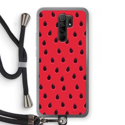 Watermelon: Xiaomi Redmi 9 Transparant Hoesje met koord