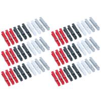 Dirt Devil Kunststof wasknijpers - 60x knijpers - Rood/zwart/wit/grijs - 7 cm - kunststof