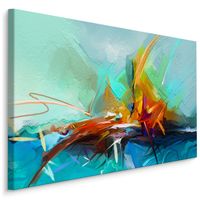 Schilderij - Abstracte Zeilboot (print op canvas) Premium Print - thumbnail