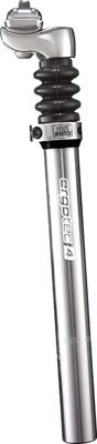 Telescopische verende zadelpen Ergotec Glide ø27.2 mm / 350 mm - zilver (4016538098408)
