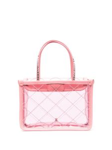 Amina Muaddi sac cabas Betty à design transparent - Rose