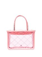 Amina Muaddi sac cabas Betty à design transparent - Rose