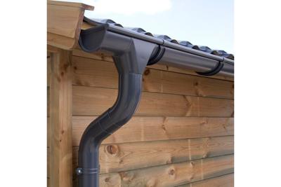 Verzinkte dakgootset compleet - enkelzijdig - 110 mm - antraciet - 850 cm Verzinkte dakgootset compleet - enkelzijdig - 110 mm - antraciet - 850 cm