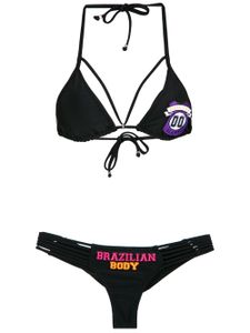 Amir Slama embroidered bikini set - Noir