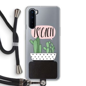 I love cacti: OnePlus Nord Transparant Hoesje met koord