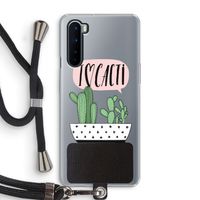 I love cacti: OnePlus Nord Transparant Hoesje met koord