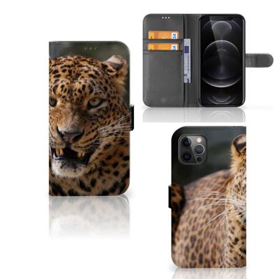 Apple iPhone 12 Pro Max | Telefoonhoesje | Met pasjeshouder | Luipaard