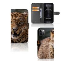 Apple iPhone 12 Pro Max | Telefoonhoesje | Met pasjeshouder | Luipaard