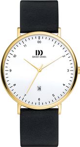 Danish Design IQ15Q1188 Horloge staal-leder zilverkleurig-zwart 41 mm