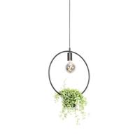 QAZQA Moderne hanglamp zwart met glas rond - Roslini