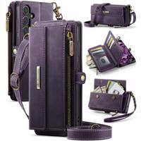 Caseme Samsung Galaxy S25 FE hoesje - portemonnee tasje - Paars Caseme Samsung Galaxy S25 FE hoesje - portemonnee tasje - Paars