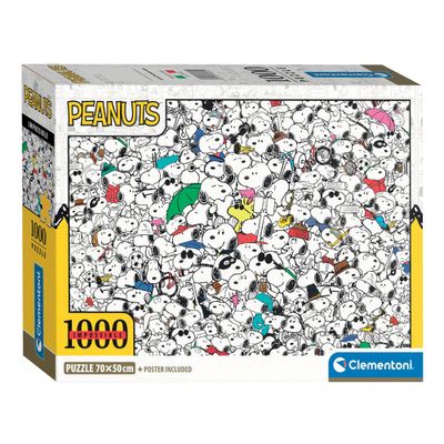 Clementoni legpuzzel impossible peanuts snoopy, 1000st.