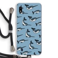 Narwhal: Samsung Galaxy A10 Transparant Hoesje met koord