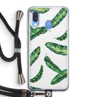 Lange bladeren: Samsung Galaxy A40 Transparant Hoesje met koord Lange bladeren: Samsung Galaxy A40 Transparant Hoesje met koord